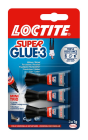 Colle cyanoacrylate LOCTITE SUPER GLUE-3P Liquide Universal - tube de 1g (Lot de 3 Blister)