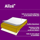 Dalles Plafonds specifiques ALIZE BLANC 94 Ep40Xl600 xl1200 mm