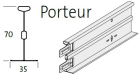 Porteur XL CLIP-ON T35 360 cm blanc