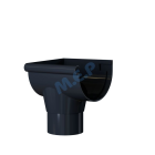Naissance extremite gauche a collerpour Gouttiere GD25 couleur ANTHRACITE