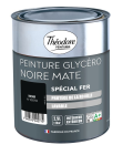 Peinture glycero brillante Special Fer noir mat - pot de 2,5L