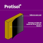 Panneau rigide en laine de roche Protisol noir - long. 1,2m x larg. 1,2m x ep. 50mm - R = 1,45