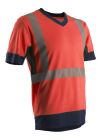 KOMO T-shirt hi-viz Rouge/marine poly-coton , classe 2 tail