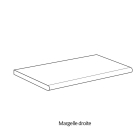 Margelle demi rond ALESIA beige - long. 60cm x larg. 30cm x ep. 2cm