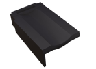 Tuile de rive gauche terre cuite Franche-Comte Noir - long. 25,5 cm