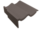 Tuile de rive universelle gauche beton Tradipanne Brun - long. 33,3 cm