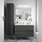 Colonne ALLIANCE 1600 Reversible 2 portes push GRIS BRILLANT 350 x 1600 x 349 mm