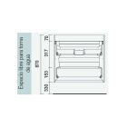 Meuble FUSSION LINE 800 2 tiroirs GRIS BRILLANT 797 x 540 x 450 mm