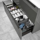 Meuble MONTERREY 12002 tiroirs metalliques GRIS BRILLANT 1197 x 540 x 450 mm