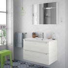 Meuble MONTERREY 800 2 tiroirs metalliques SBIANCATO 797 x 540 x 450 mm