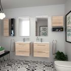 Meuble S35 600 2 tiroirs CHENE NATUREL 598 x 540 x 346 mm