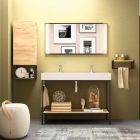 Miroir VINCI 600 LED LED lumiere(20W) IP44 NOIR MAT 600 x 800 mm