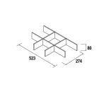 Separateurs pour tiroir inferieur S35/S40 600 CHARBON-TX 523 x 80 x 274 mm