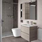 Vasque Fond 40 IBERIA 610 EN PORCELAINE BLANCHE 610 x 20 x 395 mm