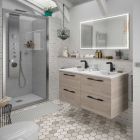 Vasque IBERIA 1200 double EN PORCELAINE BLANCHE 1200 x 20 x 460 mm