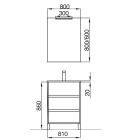 Meuble ARENYS 800 CHENE ETERNITY