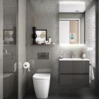 Meuble FUSSION LINE 600 2 tiroirs GRIS BRILLANT 598 x 540 x 450 mm