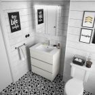 Meuble FUSSION LINE 700 3 tiroirs SBIANCATO 697 x 868 x 450 mm