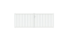 Portail battant en aluminium blanc neige RAL 9016 B CHALEZE - larg. STD 3,50 - haut. 1,30m