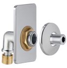 FIXSYSTEM platine simple pour radiateur et seche-serviette M1/2 - PER glissement Ø16 boite broch. 1 piece