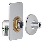 FIXSYSTEM platine simple pour radiateur et seche-serviette M1/2 - PER sertir Ø16 boite broch. 1 piece