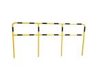 Barriere de securite 40mm - long 2930mm - ht 1400mm - noir/jaune