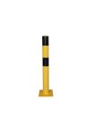 Poteau de protection avec platine - noir / jaune