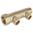 SOMATHERM FOR YOU - Collecteur de distribution laiton a portee plate mf1" - 2 sorties