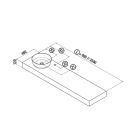 Plan de toilette COMPAKT 46 de 801 a 1000 mm. avec une vasque a poser CIMENT