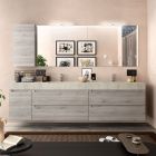 Plan de toilette COMPAKT 51 de 1201 a 1400 mm. avec deux vasques integree CIMENT