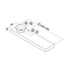 Plan de toilette COMPAKT 51 de 1401 a 1600 mm. avec une vasque a poser CHENE HAV