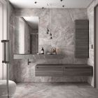 Plan de toilette COMPAKT 51 de 1601 a 1800 mm. avec grande vasque integree GRIS