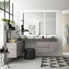 Plan de toilette COMPAKT 51 de 1601 a 1800 mm. avec une vasque a poser GRIS PIER