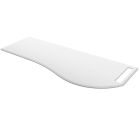 Plan de toilette MAM 1200 gauche avec porte-serviettes SOLID SURFACE pour plan v