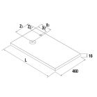 Plan de toilette percess de 2001 jusqu´a 2400 CHENE NATUREL 16 mm