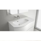 Plan vasque MAM 900 coquette a droite solid surface 910 x 12 x 510 mm