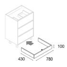 Plinthe Arenys 800 Chene Eternity