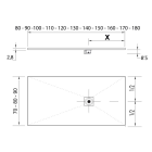 Receveur de douche RIOJA RAL 700 x 900 mm