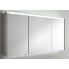 Armoire ALLIANCE 1200 TAUPE BRILLANT 3 portes miroir double avec interrupteur et