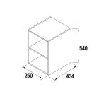 COQUETTES ALLIANCE 250 2 espaces TAUPE BRILLANT 250 x 540 x 434 mm