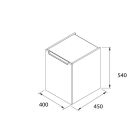 COQUETTES MONTERREY 400 1 porte droite TAUPE BRILLANT 400 x 540 x 450 mm