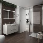 Meuble FUSSION CHROME 1000 2 tiroirs SBIANCATO 997 x 540 x 450 mm