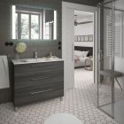 Meuble FUSSION CHROME 1000 3 tiroirs ALSACE 997 x 868 x 450 mm