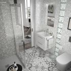 Meuble FUSSION CHROME 600 2 tiroirs BLANC BRILLANT 598 x 540 x 450 mm