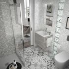 Meuble FUSSION CHROME 600 2 tiroirs PIN BAHIA 598 x 540 x 450 mm