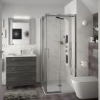 Meuble FUSSION CHROME 800 3 tiroirs ALSACE 797 x 868 x 450 mm