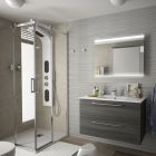 Meuble FUSSION CHROME 900 2 tiroirs ALSACE 897 x 540 x 450 mm