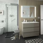 Meuble FUSSION LINE 1000 3 tiroirs TAUPE BRILLANT 997 x 868 x 450 mm