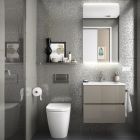 Meuble FUSSION LINE 600 2 tiroirs TAUPE BRILLANT 598 x 540 x 450 mm