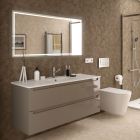 Meuble MONTERREY 1200 2 tiroirs metalliques TAUPE BRILLANT 1197 x 540 x 450 mm